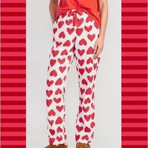 New heart print pajama bottoms.